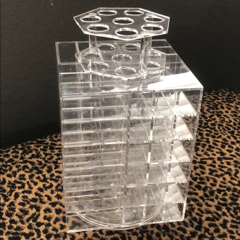 Acrylic makeup and lipstick organizer